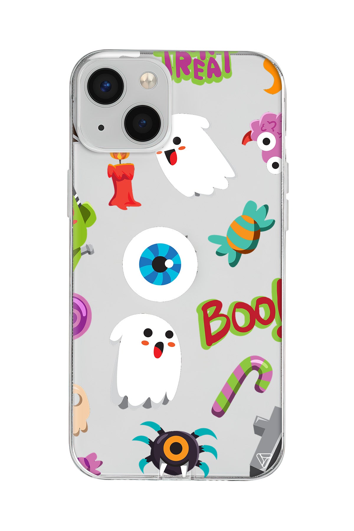 Halloween Trick Or Treat Lansman Model İçi Kadife Silikon Telefon Kılıfı – Plus Serisine Özel