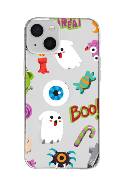 Halloween Trick Or Treat Lansman Model İçi Kadife Silikon Telefon Kılıfı – Plus Serisine Özel