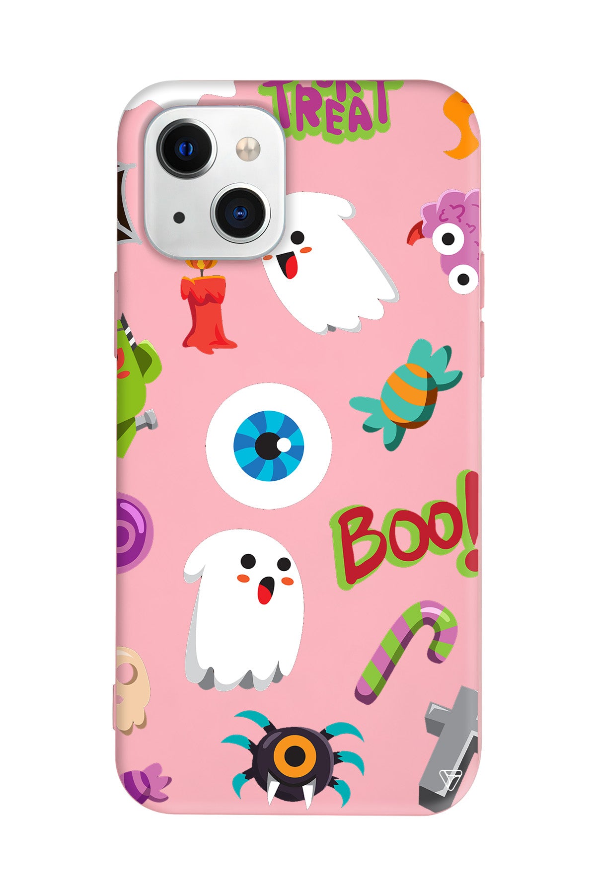 Halloween Trick Or Treat Lansman Model İçi Kadife Silikon Telefon Kılıfı – Plus Serisine Özel