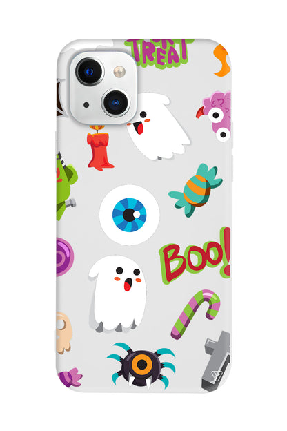 Halloween Trick Or Treat Lansman Model İçi Kadife Silikon Telefon Kılıfı