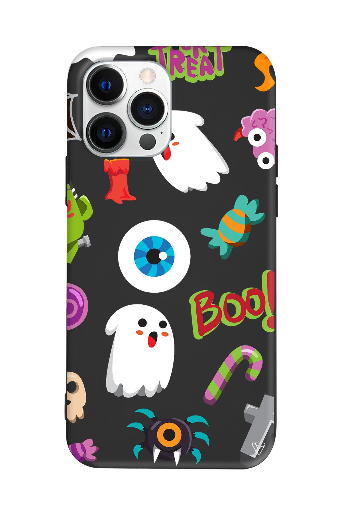 Halloween Trick Or Treat Lansman Model İçi Kadife Silikon Telefon Kılıfı