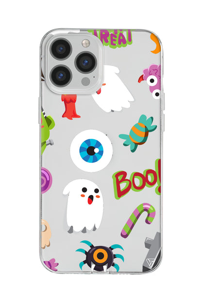 Halloween Trick Or Treat Lansman Model İçi Kadife Silikon Telefon Kılıfı