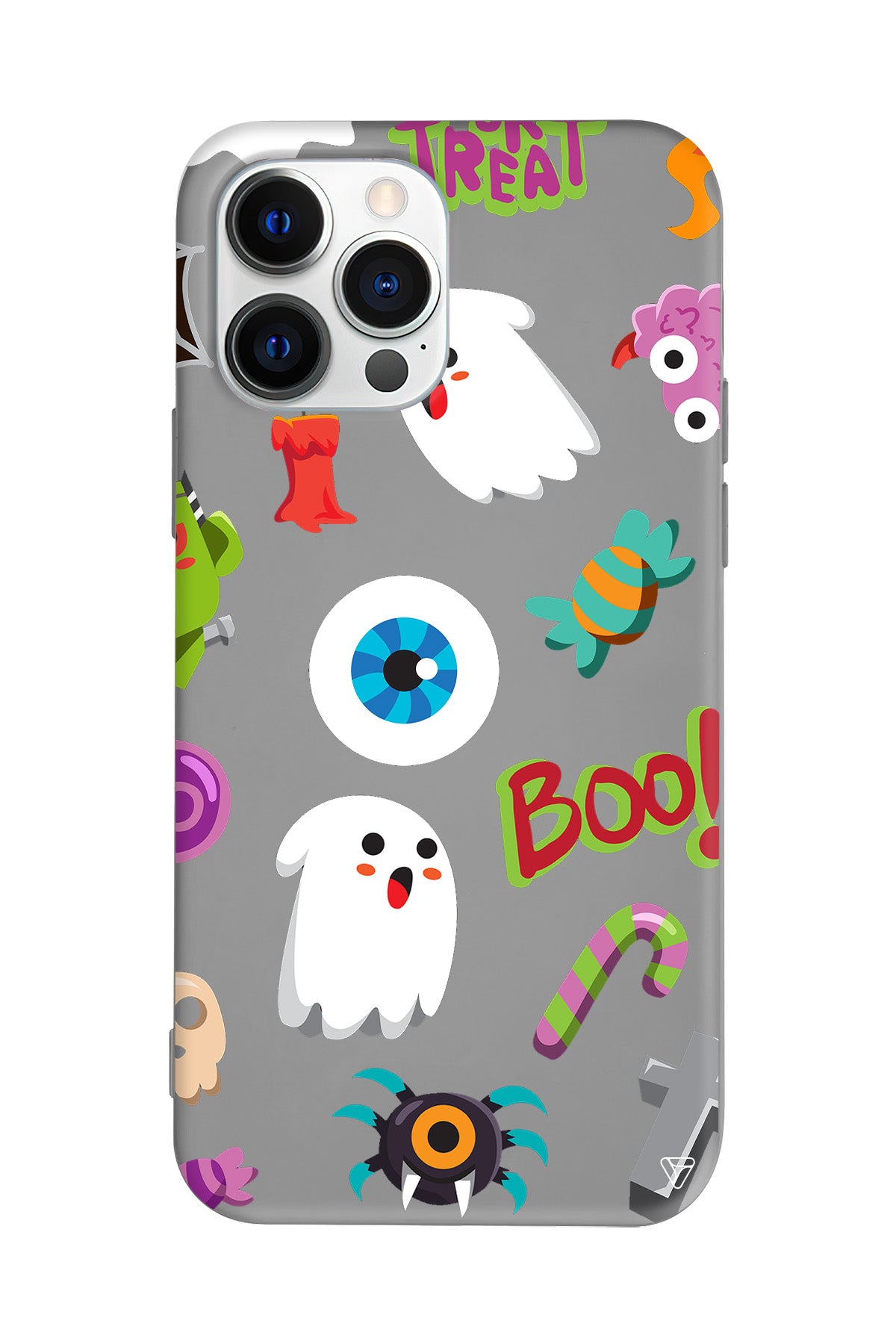 Halloween Trick Or Treat Lansman Model İçi Kadife Silikon Telefon Kılıfı