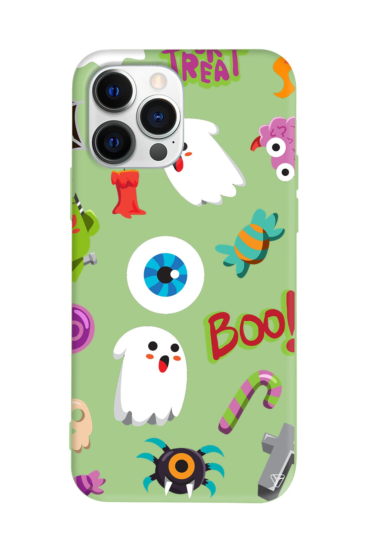 Halloween Trick Or Treat Lansman Model İçi Kadife Silikon Telefon Kılıfı