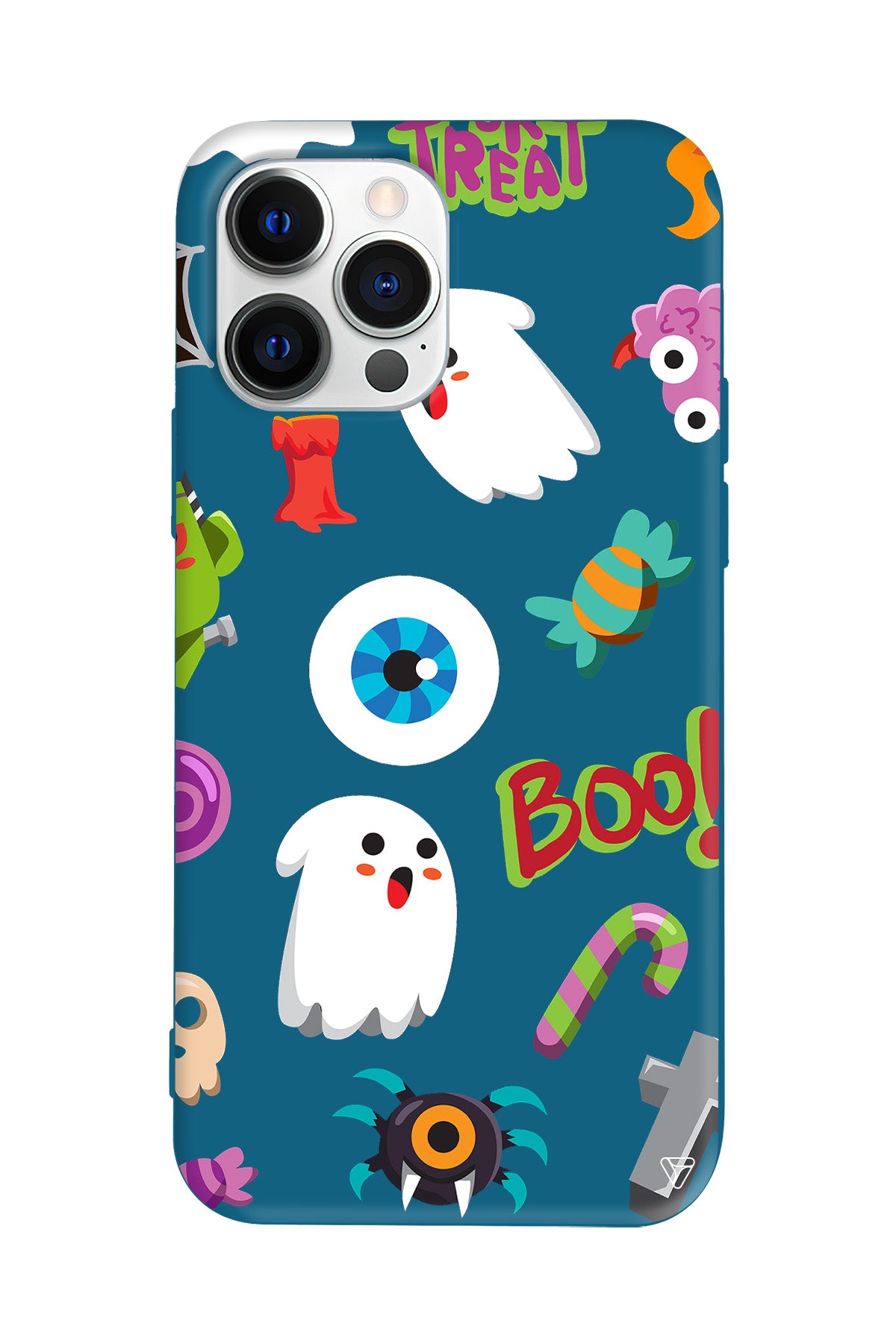 Halloween Trick Or Treat Lansman Model İçi Kadife Silikon Telefon Kılıfı