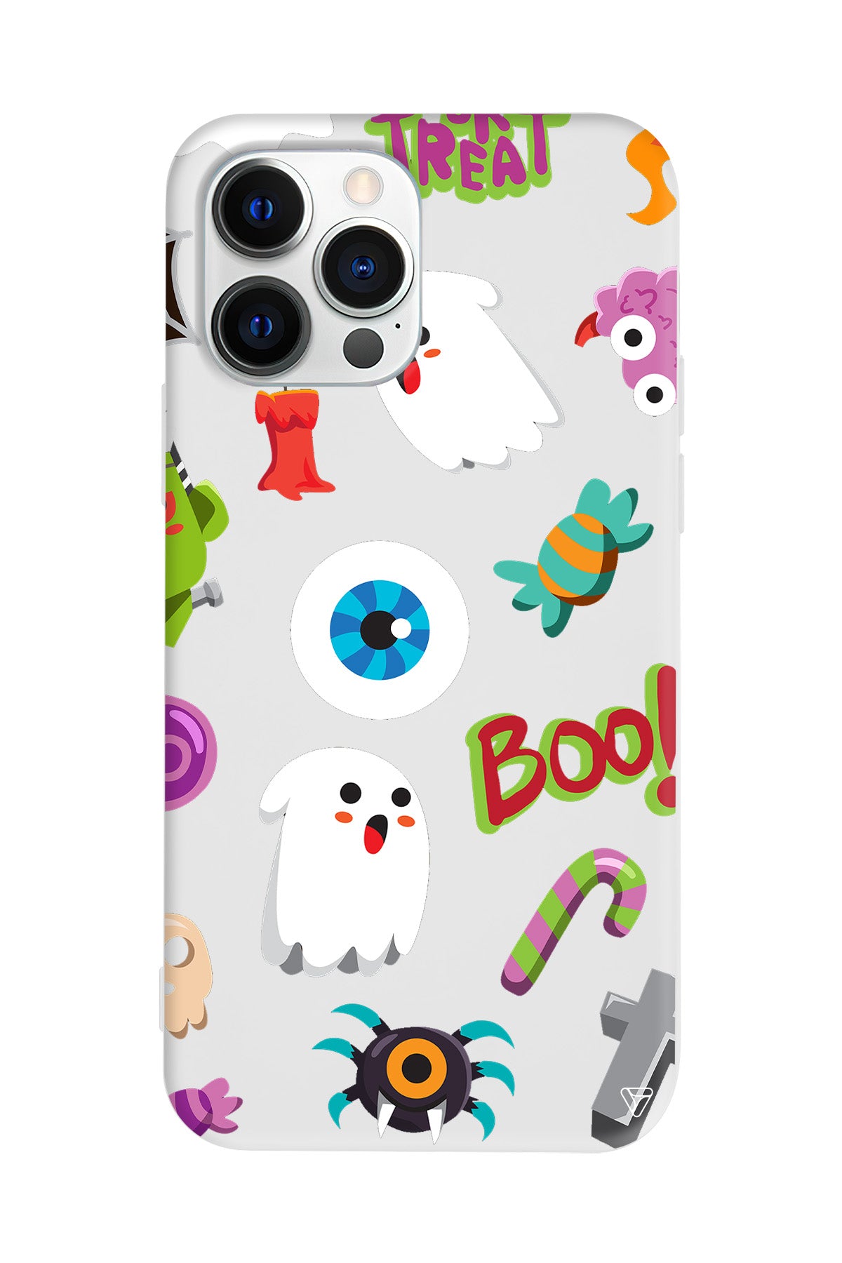 Halloween Trick Or Treat Lansman Model İçi Kadife Silikon Telefon Kılıfı