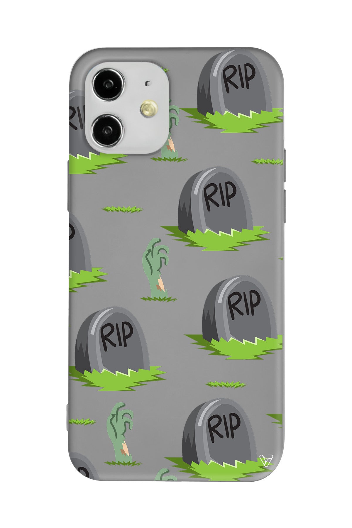 Cadılar Bayramı Rip Lansman Model İçi Kadife Silikon Telefon Kılıfı