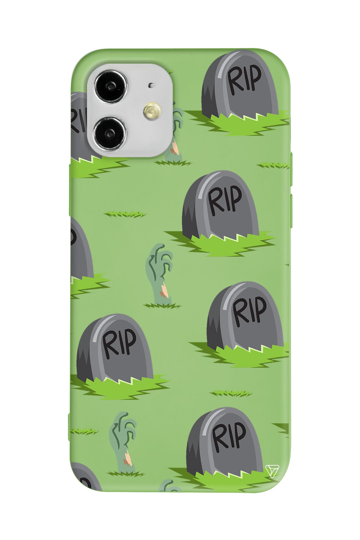 Cadılar Bayramı Rip Lansman Model İçi Kadife Silikon Telefon Kılıfı