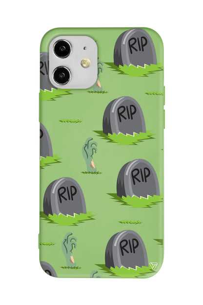 Cadılar Bayramı Rip Lansman Model İçi Kadife Silikon Telefon Kılıfı