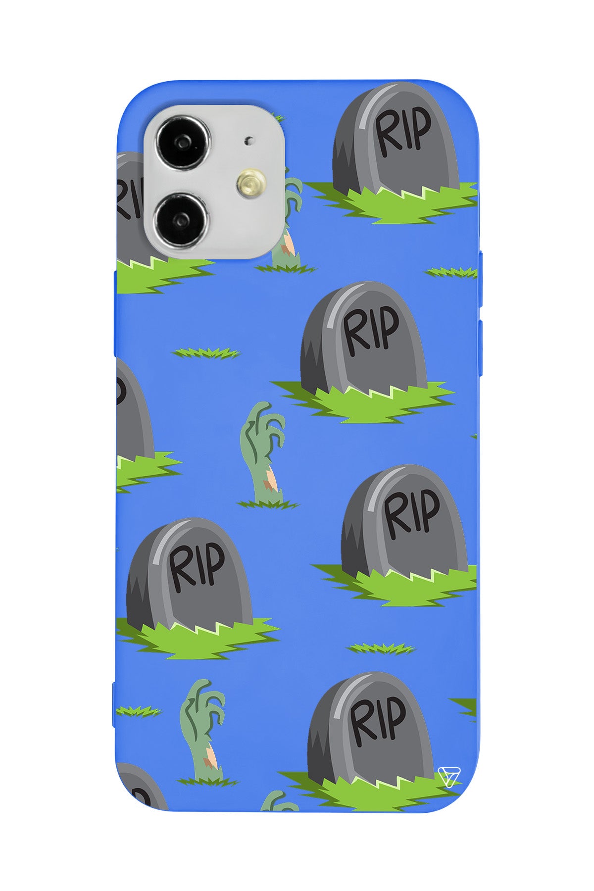 Cadılar Bayramı Rip Lansman Model İçi Kadife Silikon Telefon Kılıfı