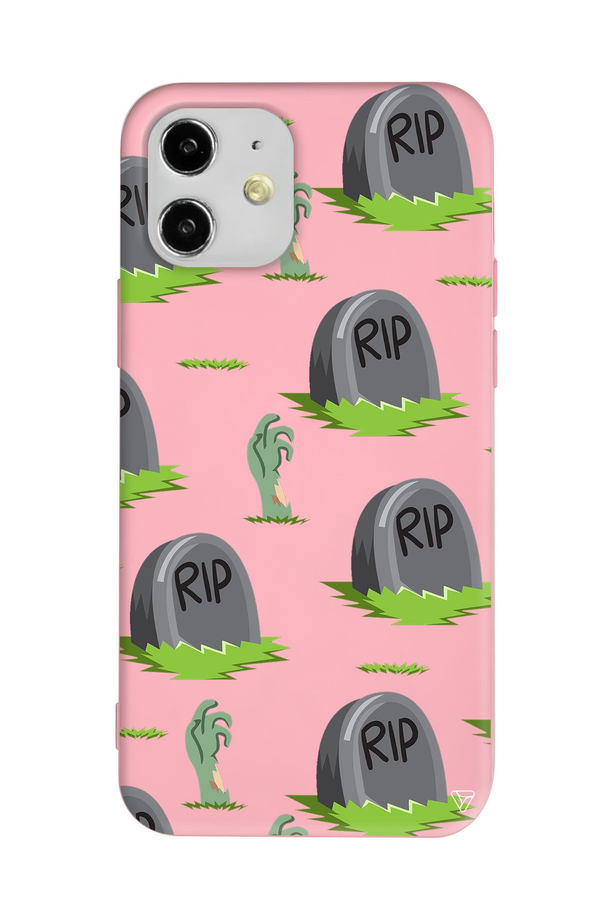 Cadılar Bayramı Rip Lansman Model İçi Kadife Silikon Telefon Kılıfı