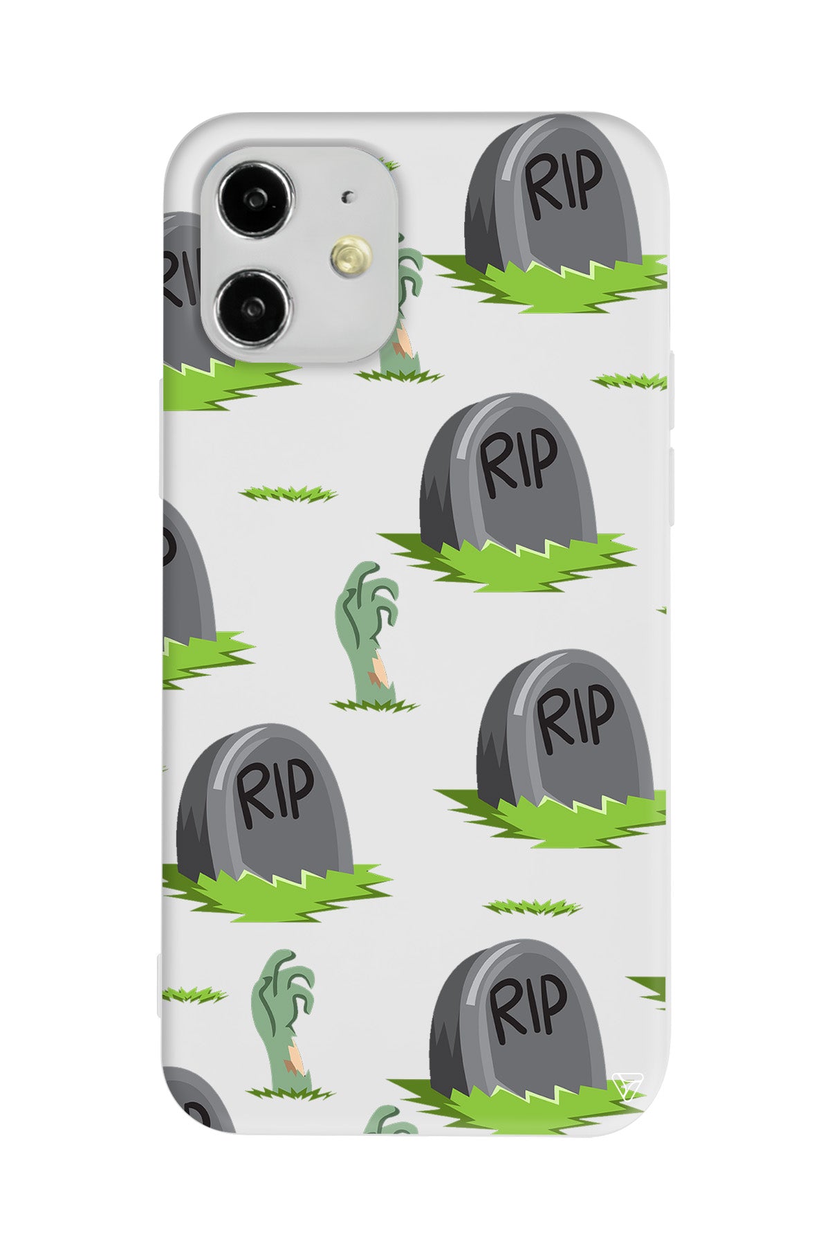 Cadılar Bayramı Rip Lansman Model İçi Kadife Silikon Telefon Kılıfı