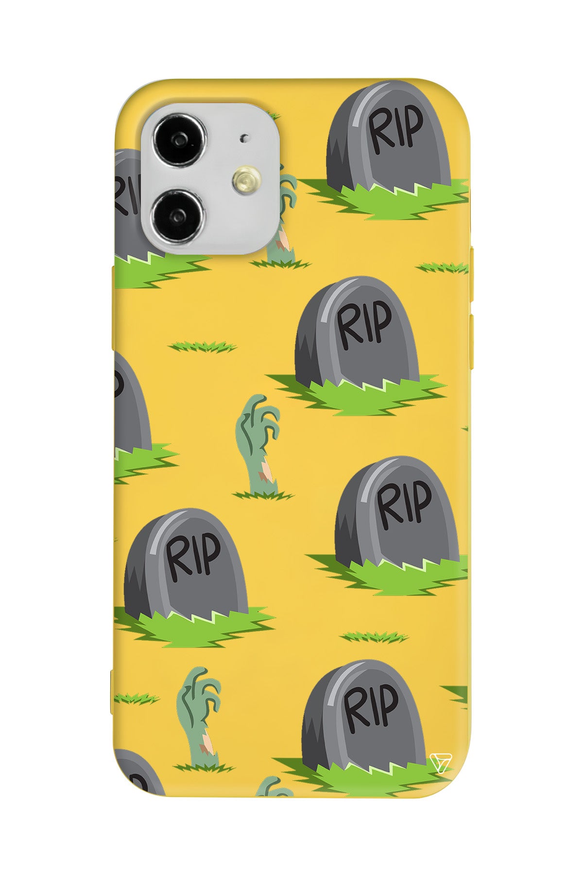 Cadılar Bayramı Rip Lansman Model İçi Kadife Silikon Telefon Kılıfı