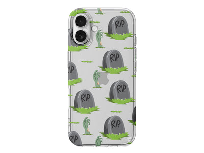 Cadılar Bayramı Rip Lansman Model İçi Kadife Silikon Telefon Kılıfı