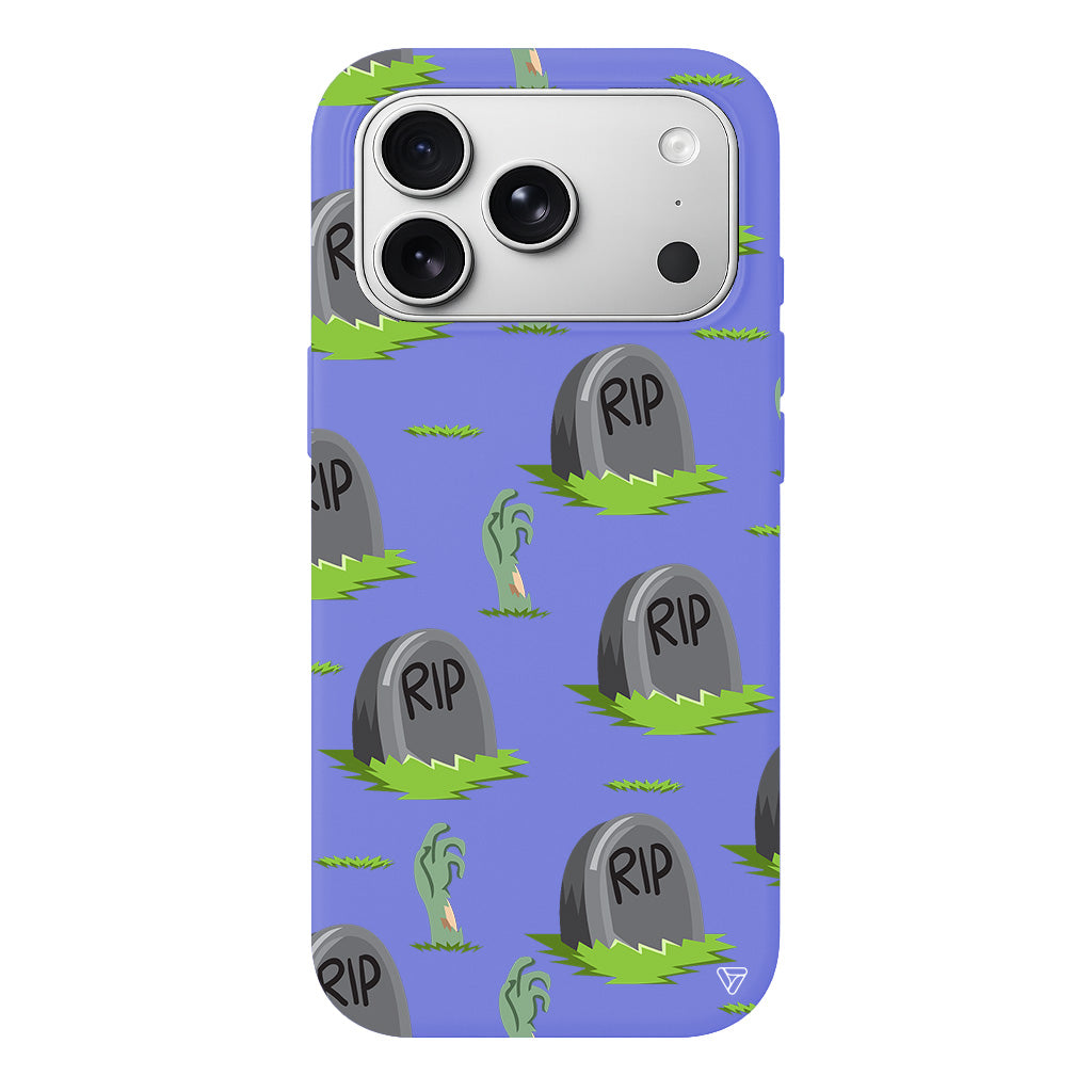 Cadılar Bayramı Rip Lansman Model İçi Kadife Silikon Telefon Kılıfı