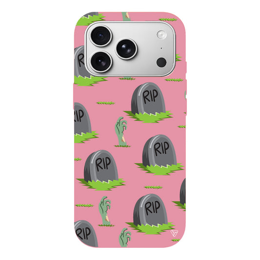 Cadılar Bayramı Rip Lansman Model İçi Kadife Silikon Telefon Kılıfı