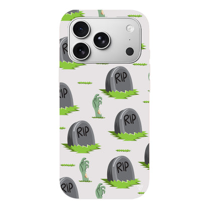 Cadılar Bayramı Rip Lansman Model İçi Kadife Silikon Telefon Kılıfı