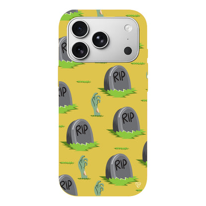 Cadılar Bayramı Rip Lansman Model İçi Kadife Silikon Telefon Kılıfı