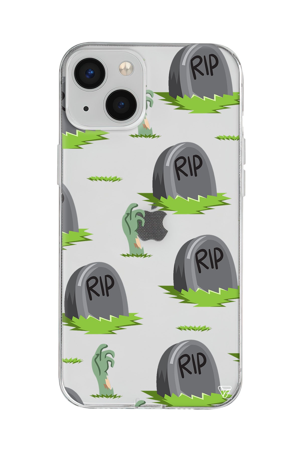 Cadılar Bayramı Rip Lansman Model İçi Kadife Silikon Telefon Kılıfı