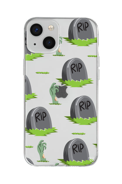 Cadılar Bayramı Rip Lansman Model İçi Kadife Silikon Telefon Kılıfı