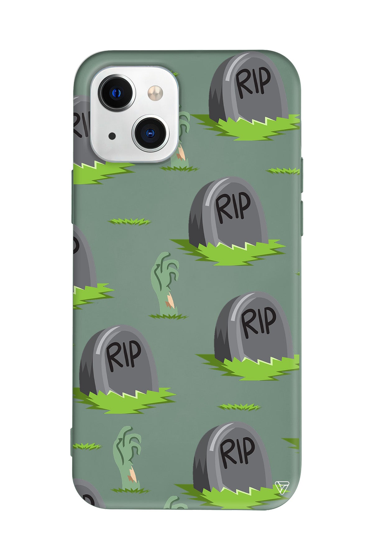 Cadılar Bayramı Rip Lansman Model İçi Kadife Silikon Telefon Kılıfı