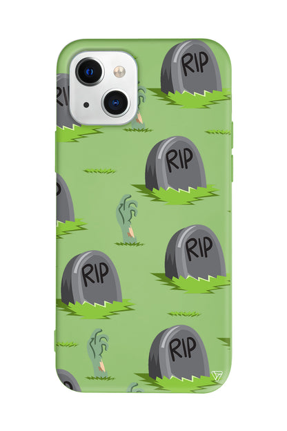 Cadılar Bayramı Rip Lansman Model İçi Kadife Silikon Telefon Kılıfı