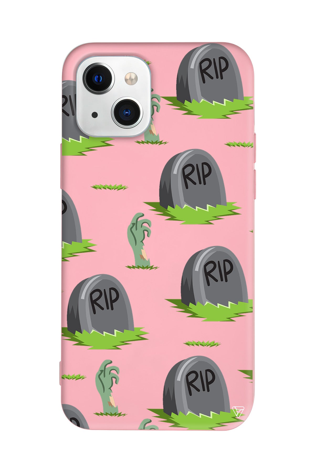 Cadılar Bayramı Rip Lansman Model İçi Kadife Silikon Telefon Kılıfı