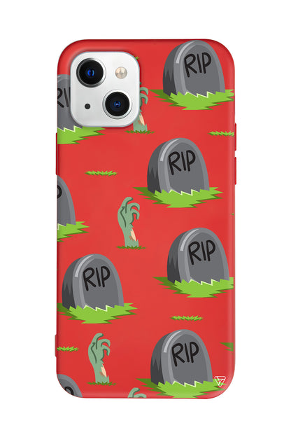 Cadılar Bayramı Rip Lansman Model İçi Kadife Silikon Telefon Kılıfı – Plus Serisine Özel