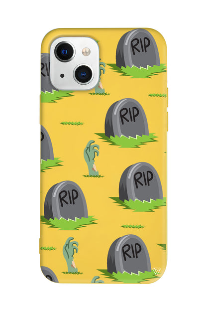 Cadılar Bayramı Rip Lansman Model İçi Kadife Silikon Telefon Kılıfı