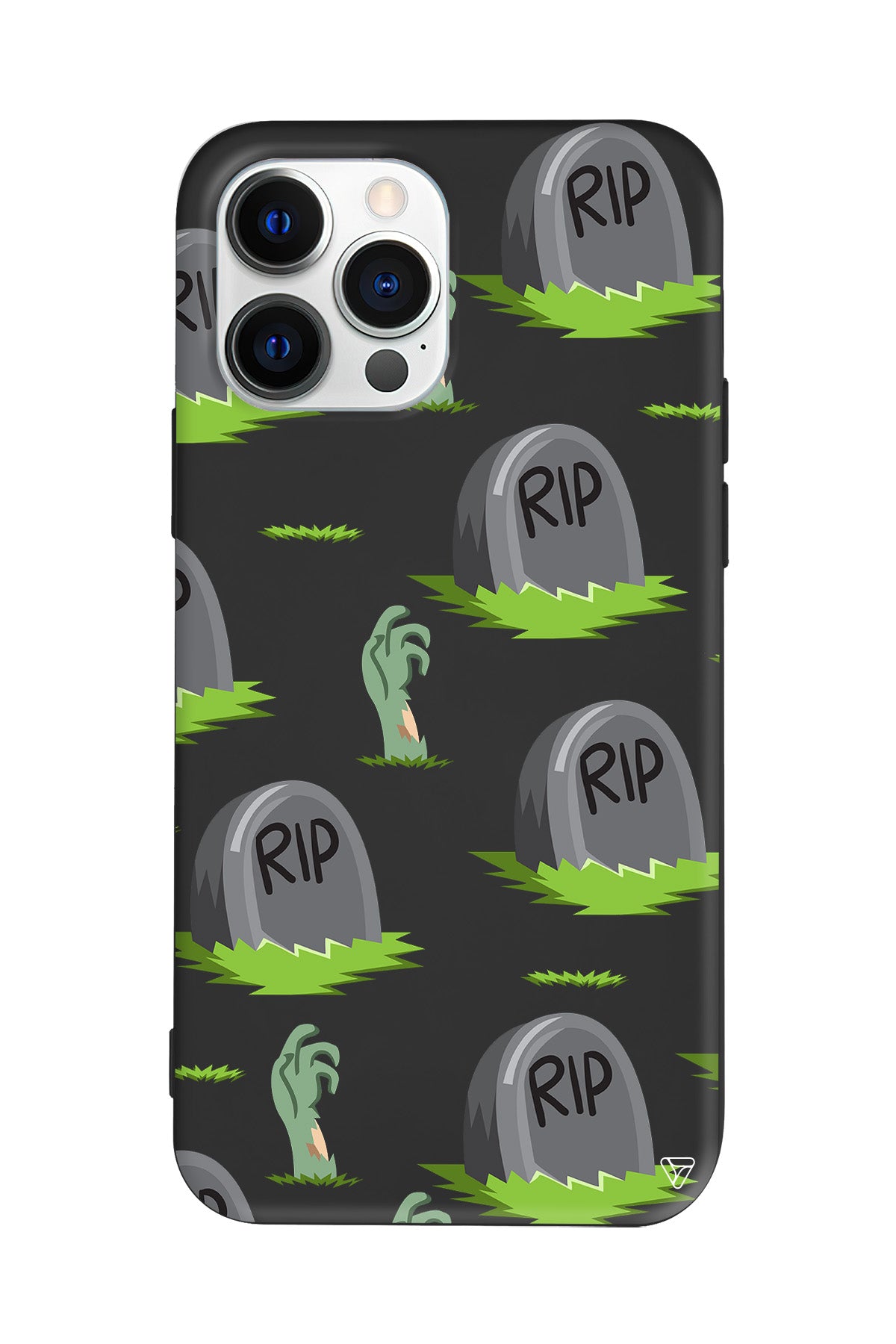 Cadılar Bayramı Rip Lansman Model İçi Kadife Silikon Telefon Kılıfı