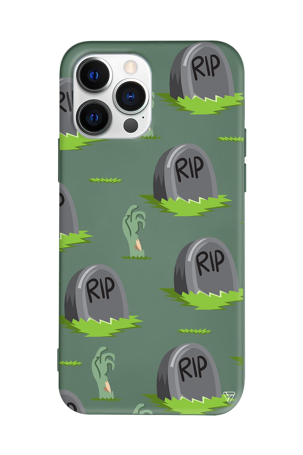 Cadılar Bayramı Rip Lansman Model İçi Kadife Silikon Telefon Kılıfı