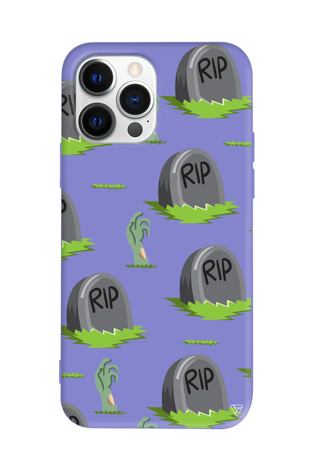 Cadılar Bayramı Rip Lansman Model İçi Kadife Silikon Telefon Kılıfı