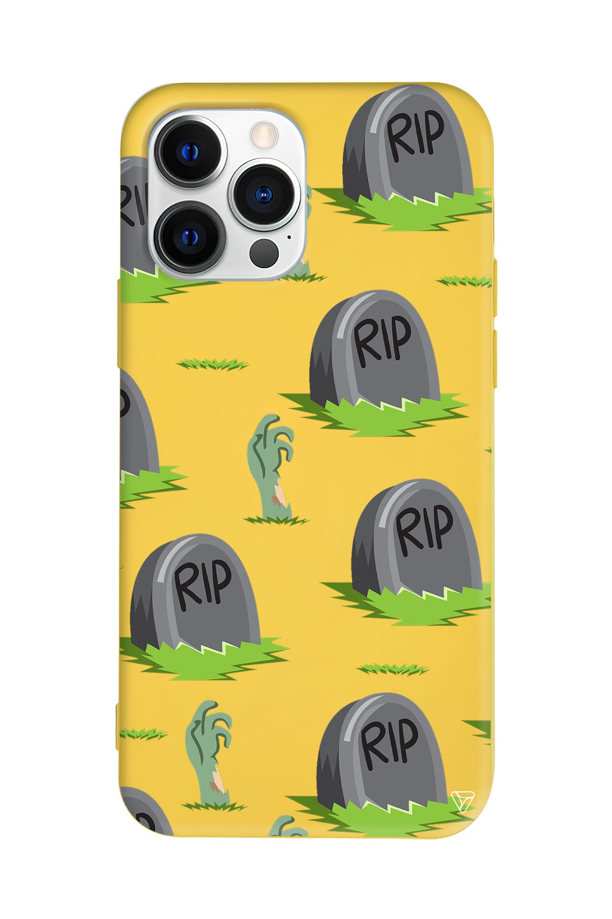 Cadılar Bayramı Rip Lansman Model İçi Kadife Silikon Telefon Kılıfı