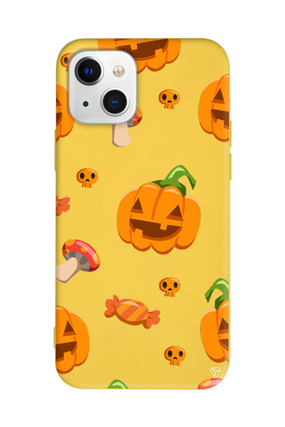 Deadly Pumpkin Lansman Model İçi Kadife Silikon Telefon Kılıfı – Plus Serisine Özel