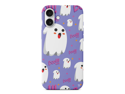 Ghost Boo! Lansman Model İçi Kadife Silikon Telefon Kılıfı – Plus Serisine Özel