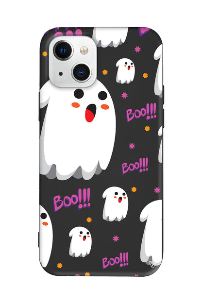 Ghost Boo! Lansman Model İçi Kadife Silikon Telefon Kılıfı – Plus Serisine Özel