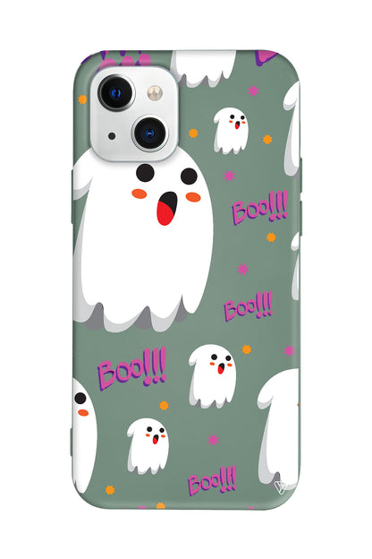 Ghost Boo! Lansman Model İçi Kadife Silikon Telefon Kılıfı – Plus Serisine Özel