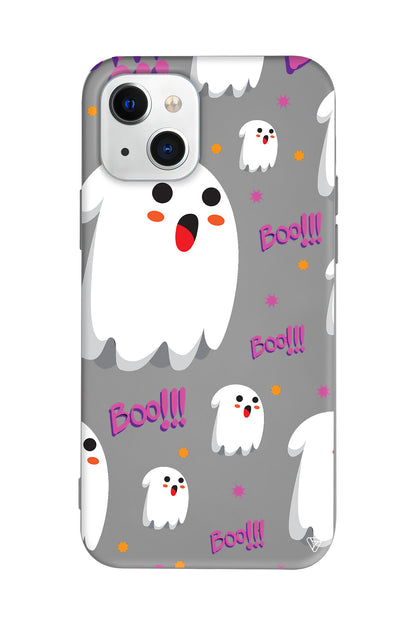 Ghost Boo! Lansman Model İçi Kadife Silikon Telefon Kılıfı – Plus Serisine Özel