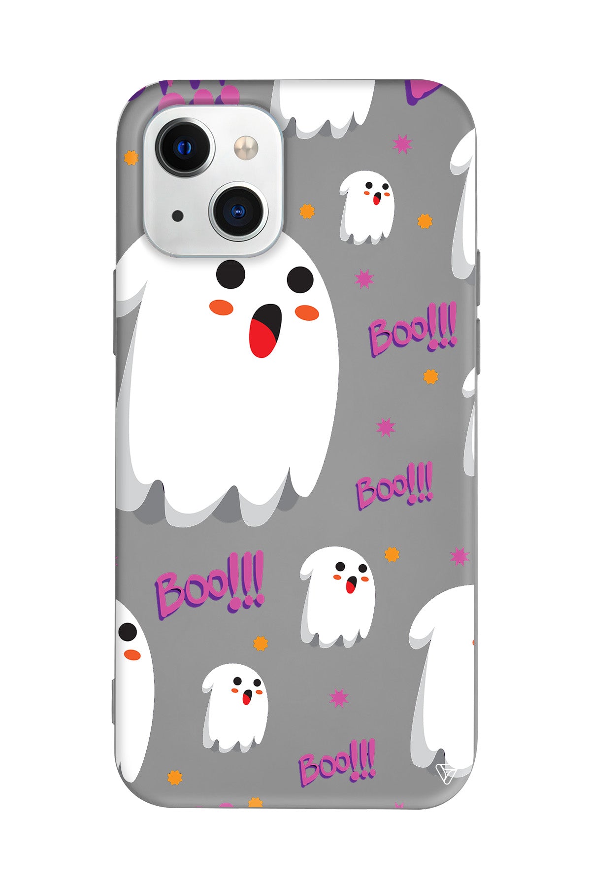 Ghost Boo! Lansman Model İçi Kadife Silikon Telefon Kılıfı – Plus Serisine Özel