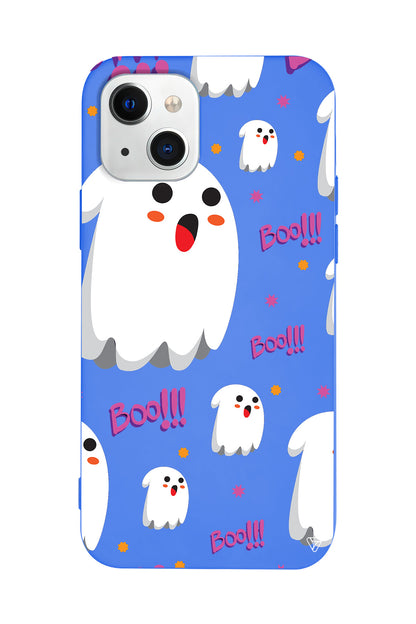 Ghost Boo! Lansman Model İçi Kadife Silikon Telefon Kılıfı – Plus Serisine Özel