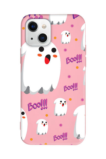 Ghost Boo! Lansman Model İçi Kadife Silikon Telefon Kılıfı – Plus Serisine Özel