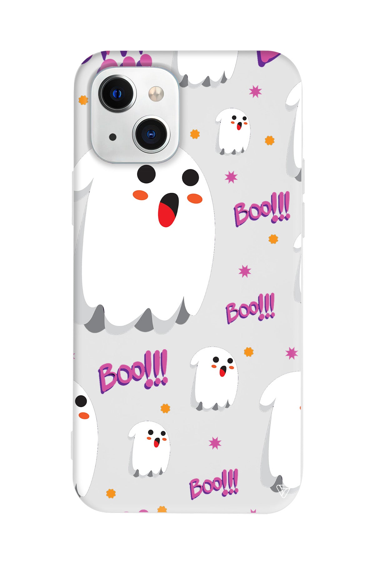 Ghost Boo! Lansman Model İçi Kadife Silikon Telefon Kılıfı – Plus Serisine Özel