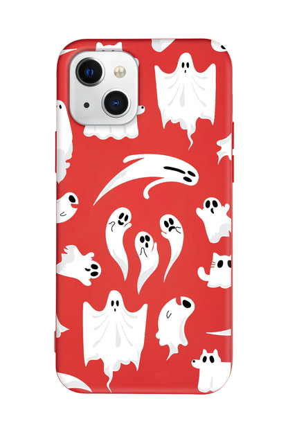 Ghosts Are Everywhere! Lansman Model İçi Kadife Silikon Telefon Kılıfı – Plus Serisine Özel