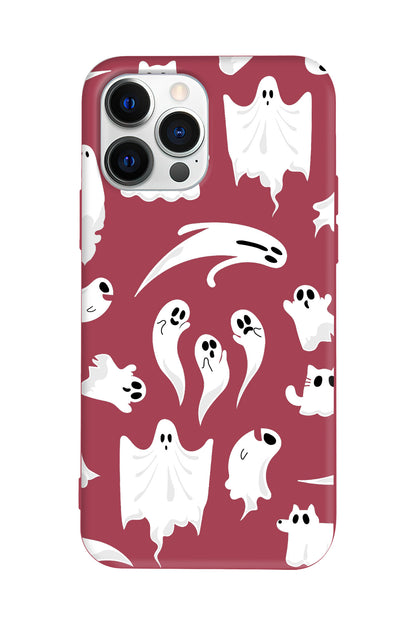 Ghosts Are Everywhere! Lansman Model İçi Kadife Silikon Telefon Kılıfı