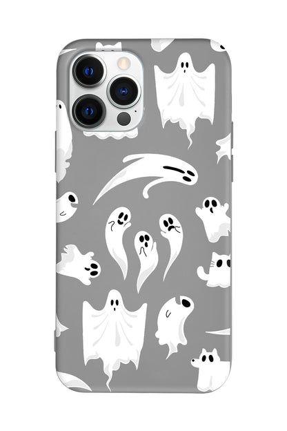 Ghosts Are Everywhere! Lansman Model İçi Kadife Silikon Telefon Kılıfı