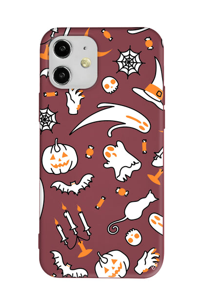 Cadılar Bayramı It's Halloween Lansman Model İçi Kadife Silikon Telefon Kılıfı