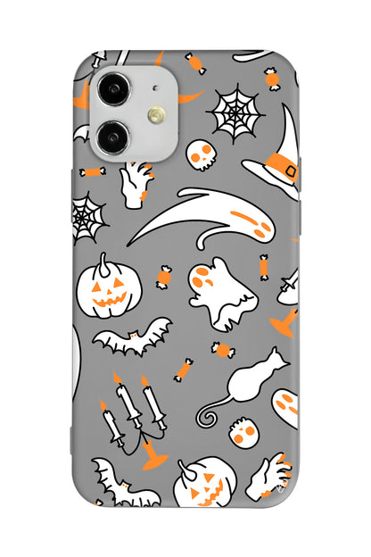 Cadılar Bayramı It's Halloween Lansman Model İçi Kadife Silikon Telefon Kılıfı