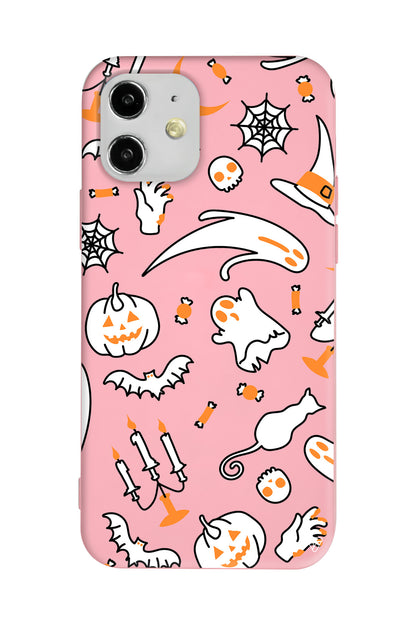 Cadılar Bayramı It's Halloween Lansman Model İçi Kadife Silikon Telefon Kılıfı
