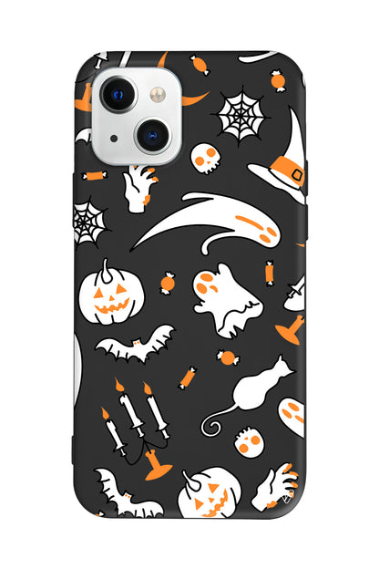 Cadılar Bayramı It's Halloween Lansman Model İçi Kadife Silikon Telefon Kılıfı