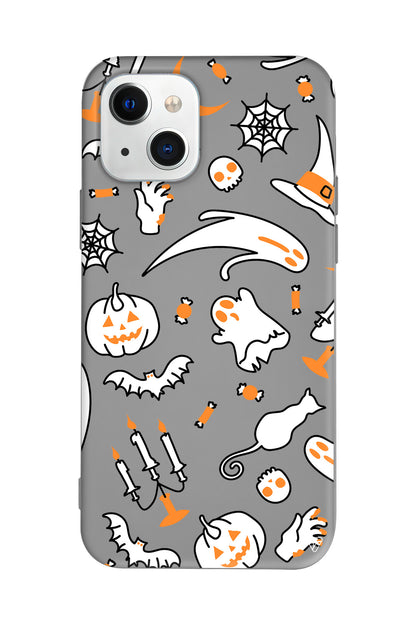 Cadılar Bayramı It's Halloween Lansman Model İçi Kadife Silikon Telefon Kılıfı